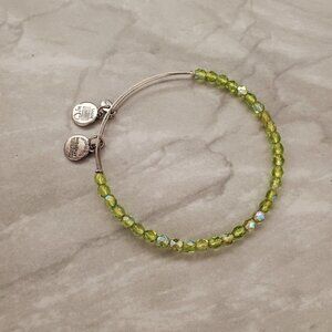 Alex and Ani Green Beaded Expandable Bracelet